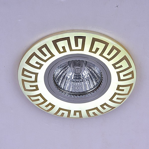 Встраиваемый светильник Reluce  хром арт. 09504-9.0-001MN MR16+LED3W WH/GD