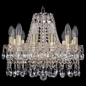 Подвесная люстра Bohemia Ivele Crystal 1413 золото арт. 1413/12/141/G