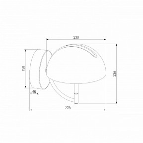 Бра Eurosvet Emisfero золото арт. 50083/1 LED золото