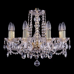 Подвесная люстра Bohemia Ivele Crystal 1402 золото арт. 1402/8/160/G
