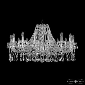 Подвесная люстра Bohemia Ivele Crystal 1413 никель арт. 1413/16/360 Ni