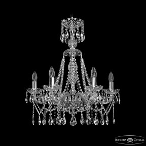Подвесная люстра Bohemia Ivele Crystal 1413 никель арт. 1413/6/200/XL-66 Ni