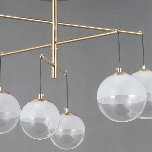 Люстра на штанге ILLUMICO IL4381 бронза арт. IL4381-30WSQ-25HB ELITE