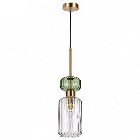 Подвесной светильник Escada  бронза арт. 1141/1S Green/Clear