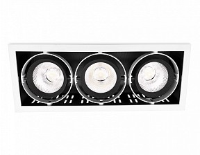 Встраиваемый светильник Ambrella Light Classic T81 белый арт. T813 BK/CH 3*12W 4200K