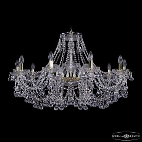 Подвесная люстра Bohemia Ivele Crystal 1409 золото арт. 1409/10/360 G