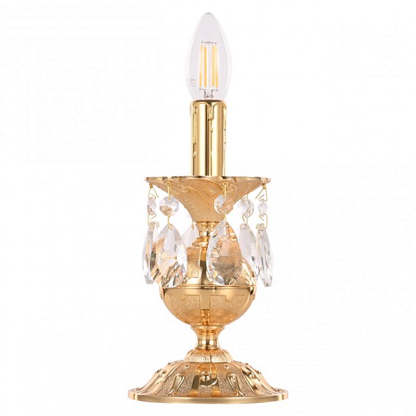 Настольная лампа декоративная Bohemia Ivele Crystal AL77 золото арт. AL77500L/1-23 G