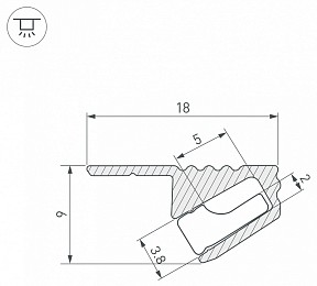 Профиль Arlight SL-KANT желтый арт. 038208