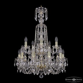 Подвесная люстра Bohemia Ivele Crystal 1402 золото арт. 1402/10+5/195/XL-81/2d G
