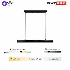 Подвесной светильник LIGHTERA Baffin черный арт. LE112L-80B WIFI