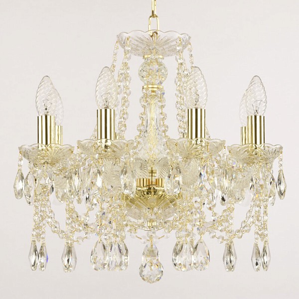 Подвесная люстра Bohemia Ivele Crystal 107 золото арт. 107/8/141 G