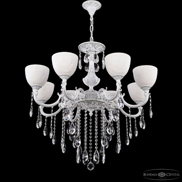Подвесная люстра Bohemia Ivele Crystal AL7801 белый арт. AL78101/8/250 B WMN P1 U Angel