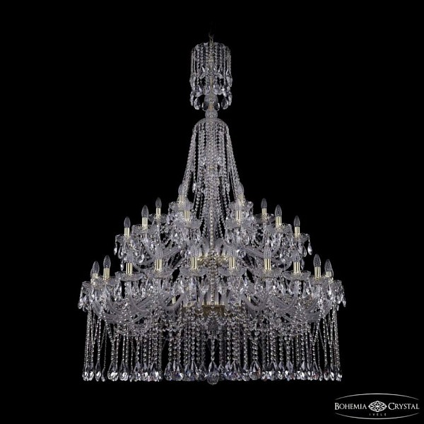 Подвесная люстра Bohemia Ivele Crystal 1413 золото арт. 1413/24+12+6/460/XL-186/2d G