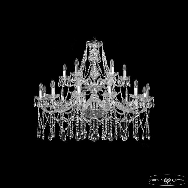 Подвесная люстра Bohemia Ivele Crystal 1413 никель арт. 1413/12+6/360/2d Ni