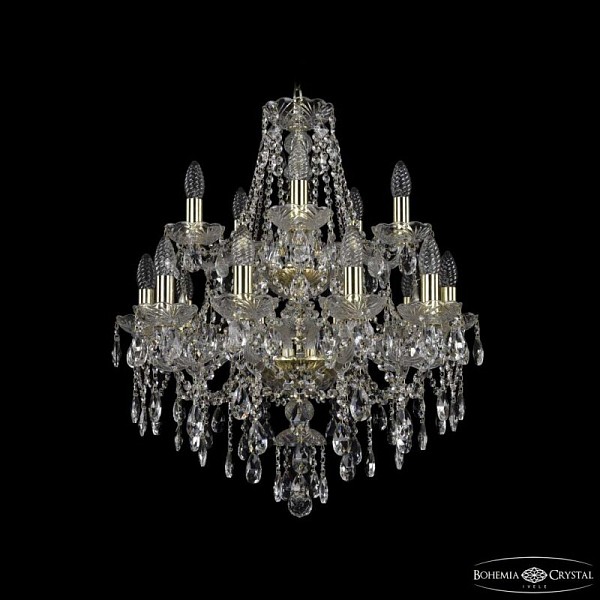 Подвесная люстра Bohemia Ivele Crystal 1415 золото арт. 1415/10+5/200/2d G