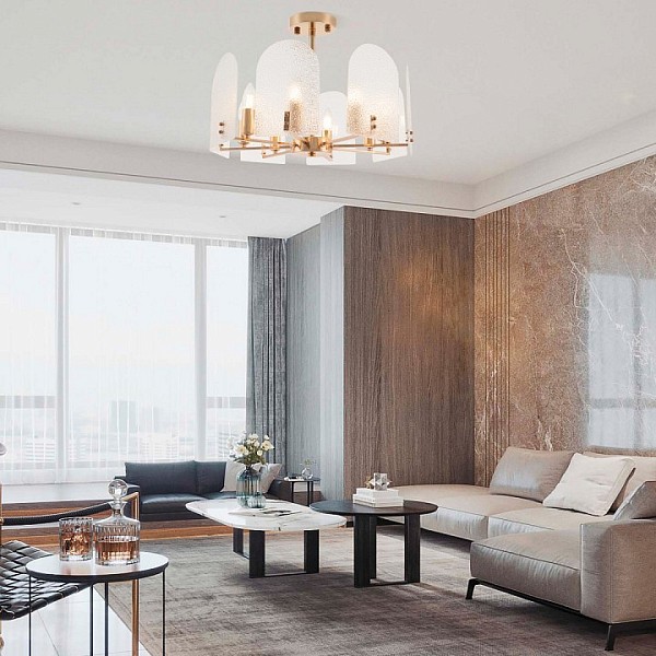 Люстра на штанге Arte Milano Sorrento-8309 золото арт. 378309/8/480 GD
