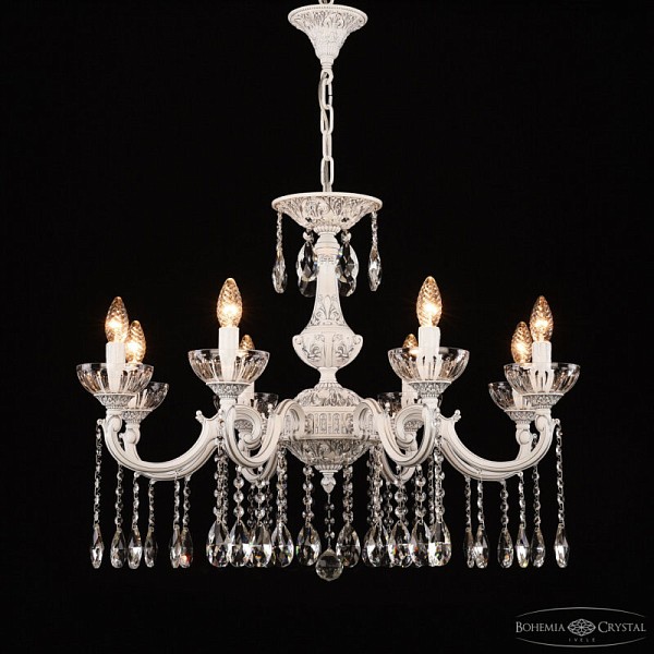 Подвесная люстра Bohemia Ivele Crystal AL7801 белый арт. AL78101/8/250 A WMN P Clear/M-1H