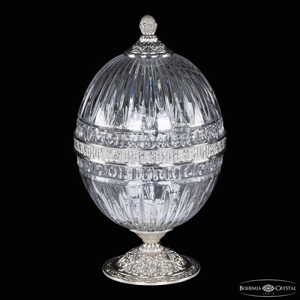 Настольная лампа декоративная Bohemia Ivele Crystal 5680 никель арт. 5680L/18 Ni Clear/M-1G
