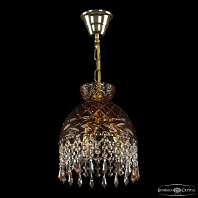 Подвесная люстра Bohemia Ivele Crystal 5478 золото арт. 5478/22 G Amber/M-1F Drops K721