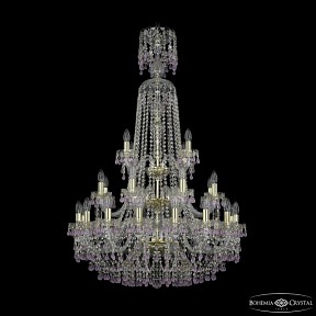 Подвесная люстра Bohemia Ivele Crystal 1410 золото арт. 1410/16+8+4/300/XL-130/3d G V7010