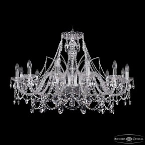 Подвесная люстра Bohemia Ivele Crystal 1411 никель арт. 1411/12/360 Ni