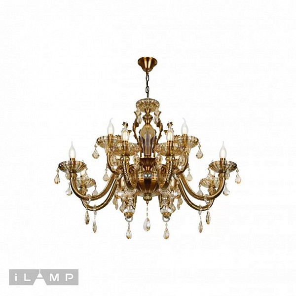 Подвесная люстра iLamp Asia бронза арт. 81069-8+4 BR