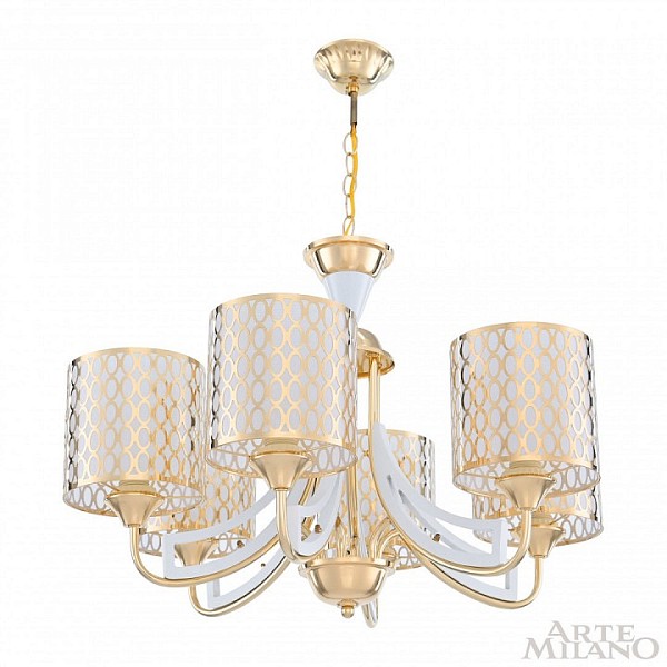 Подвесная люстра Arte Milano Florentia-3387 белый арт. 303387/6 Wh/Gd