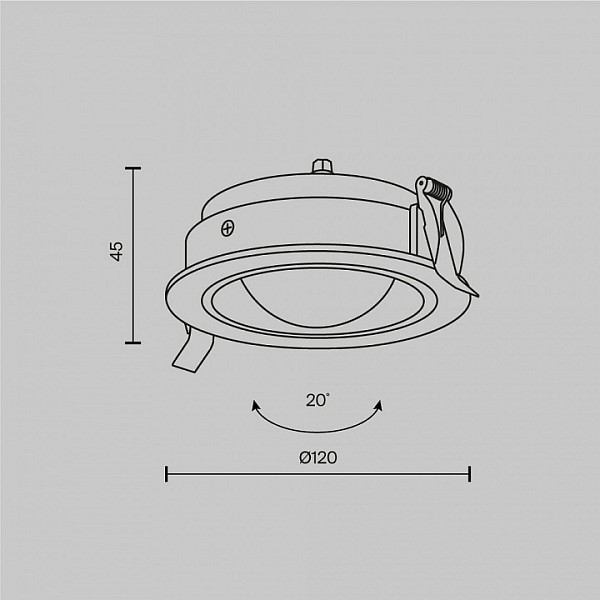 Встраиваемый светильник Maytoni Technical Lens белый арт. DL105-12W4K-W