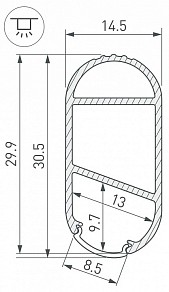 Профиль Arlight WARDROBE металл арт. 050153