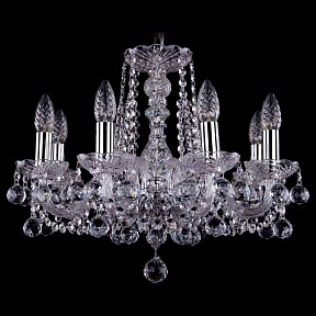 Подвесная люстра Bohemia Ivele Crystal 1402 металл арт. 1402/8/160/Ni/Balls