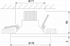 Встраиваемый светильник Elektrostandard Lin черный арт. a063926