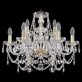 Подвесная люстра Bohemia Ivele Crystal 1411 золото арт. 1411/6+3/195/G