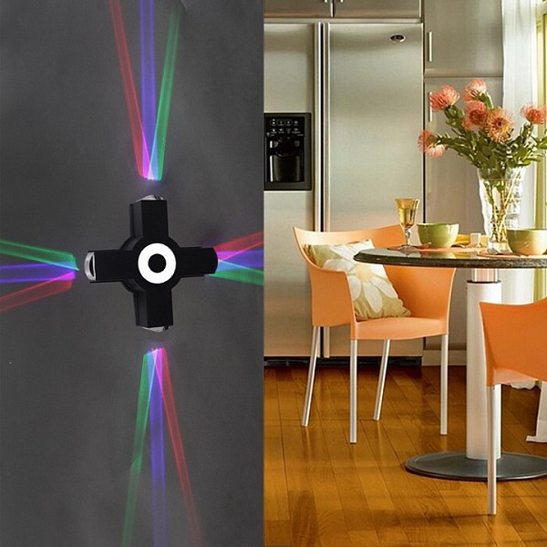 Накладной светильник Reluce  черный арт. 08231-9.2-005U LED3W+4*3W RGB BK