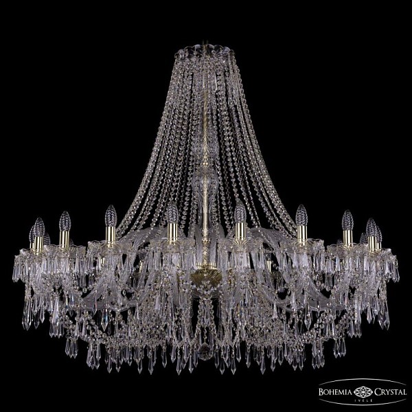Подвесная люстра Bohemia Ivele Crystal 1403 золото арт. 1403/20/460/h-114 G
