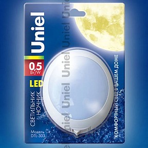 Ночник Uniel DTL-303 белый арт. DTL-303-Круг/White/3Led/0,5W