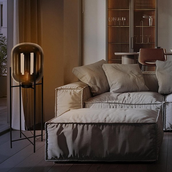 Торшер Loft it Oda черный арт. 10195F/1400 Smoke