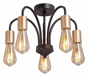 Люстра на штанге Vitaluce V3024 черный арт. V3024-1/5PL