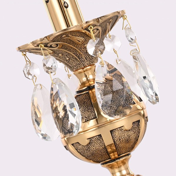 Настольная лампа декоративная Bohemia Ivele Crystal AL77 золото арт. AL77500L/1-23 GB