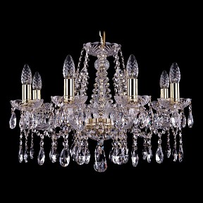 Подвесная люстра Bohemia Ivele Crystal 1413 золото арт. 1413/8/200/G