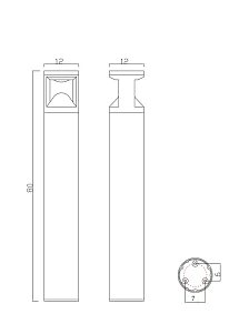 Наземный светильник Arte Lamp Istanbul черный арт. A6471PA-1BK