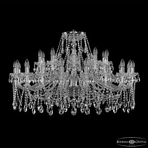 Подвесная люстра Bohemia Ivele Crystal 1413 никель арт. 1413/20+10/400 Ni