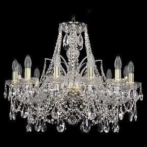 Подвесная люстра Bohemia Ivele Crystal 1411 золото арт. 1411/12/240/G