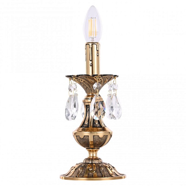 Настольная лампа декоративная Bohemia Ivele Crystal AL77 золото арт. AL77200L/1-25 GB