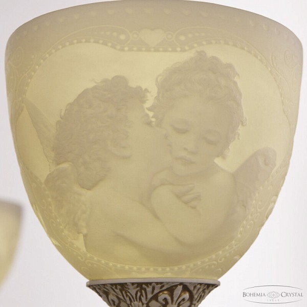 Подвесная люстра Bohemia Ivele Crystal AL7801 белый арт. AL78101P/8/250 WMG P1 U Angel