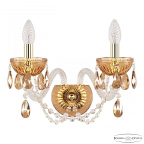 Бра Bohemia Ivele Crystal 5402 золото арт. 5402B/2/165 G Amber/M-1G K721