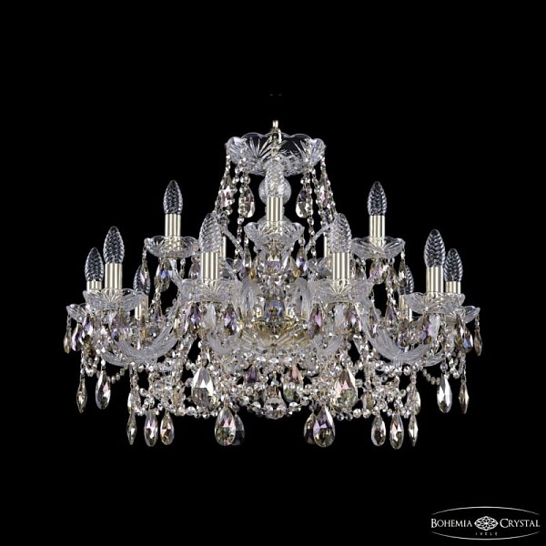 Подвесная люстра Bohemia Ivele Crystal 1411 золото арт. 1411/10+5/240 G R801