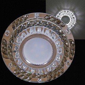 Встраиваемый светильник Reluce  хром арт. 22092-9.0-001PL MR16+LED3W CL+GR