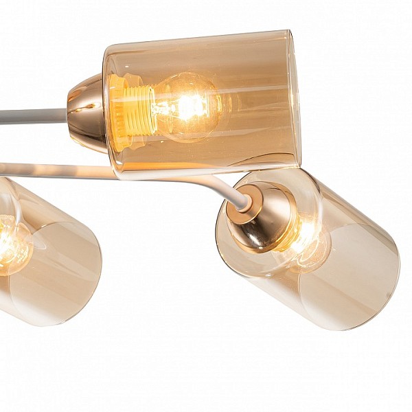Люстра на штанге Escada Vertigo белый арт. 1131/6P White/Gold