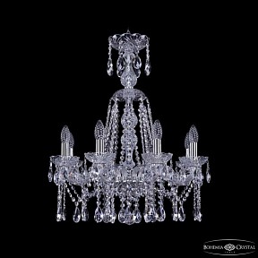 Подвесная люстра Bohemia Ivele Crystal 1413 никель арт. 1413/8/200/XL-66 Ni