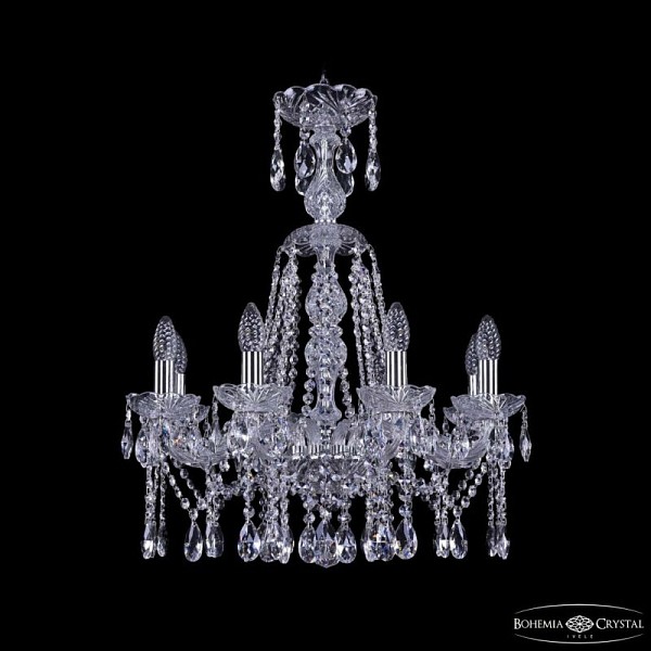Подвесная люстра Bohemia Ivele Crystal 1413 никель арт. 1413/8/200/XL-66 Ni